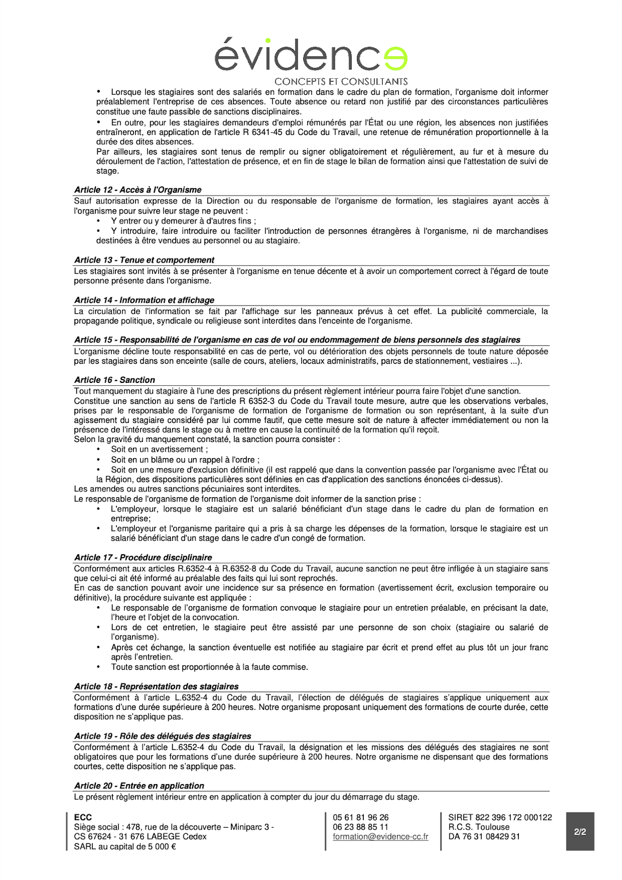 règlement intérieur 2 